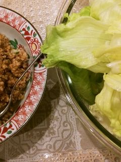 挽き肉のレタス包み-レシピのメイン写真