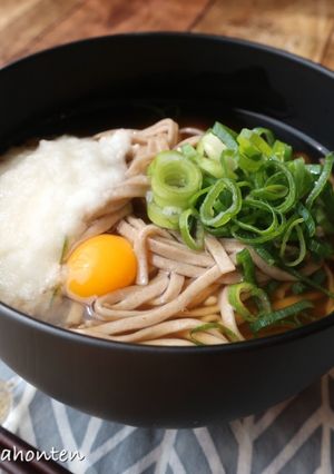 醤油＋あま酒で食べるとろろそば-レシピのメイン写真