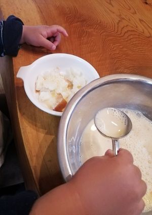 １歳10ヶ月の娘と作るパンプディング-レシピのメイン写真