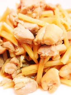 鶏肉と細切りたけのこの煮物♡-レシピのメイン写真