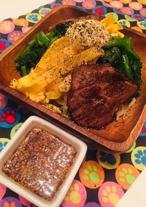 もやしとれん草1袋★酢マヨ太麺冷やし中華-レシピのメイン写真