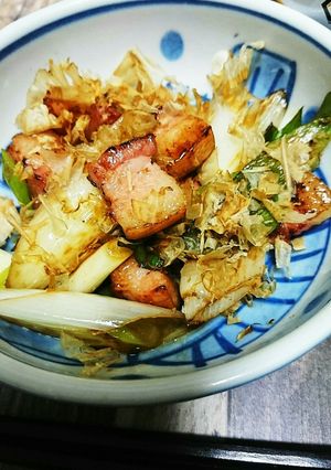 時短つまみ‼ネギベーコンおかか-レシピのメイン写真