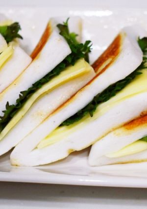 5分で完成！チーズと大葉のはんぺんサンド-レシピのメイン写真