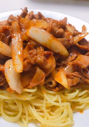 大盛り!洋食屋さんのスタミナパスタ-レシピのメイン写真
