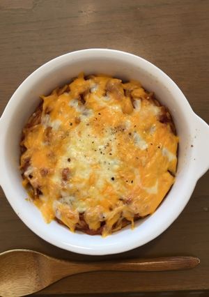 残ったパスタをリメイク！パスタグラタン-レシピのメイン写真