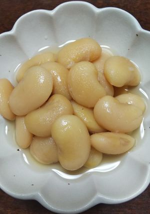 白花豆の甘煮(圧力鍋を使って)-レシピのメイン写真