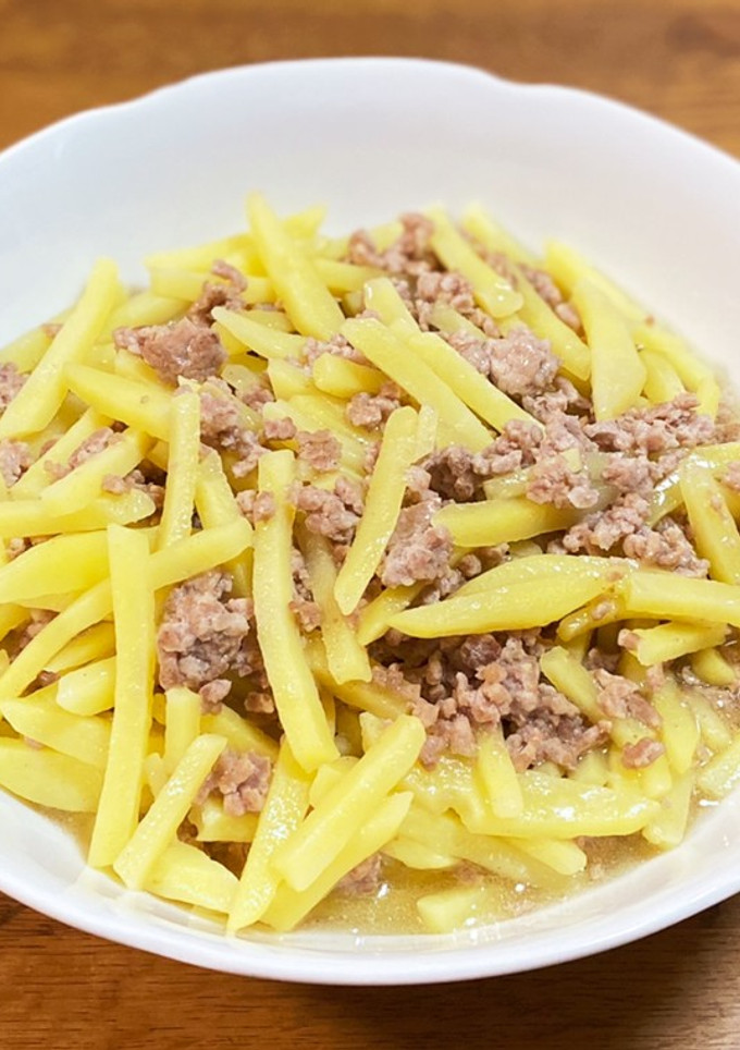 簡単！挽き肉とじゃがいもの炒めとろとろ煮-レシピのメイン写真