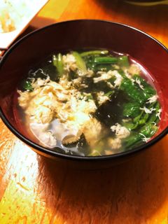 焼き海苔と法蓮草のかき玉汁-レシピのメイン写真