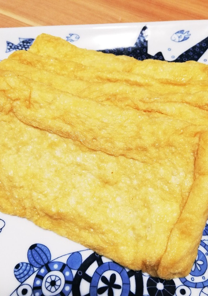 レンジで簡単、お皿も不要！油揚げの油抜き-レシピのメイン写真