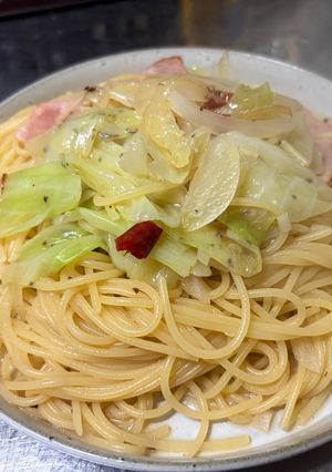 大量のキャベツで和風ペペロンチーノ-レシピのメイン写真