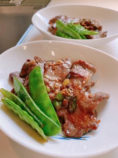 牛タンと絹さやのポン酢炒め-レシピのメイン写真