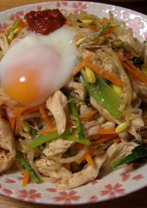 ささみとたっぷり野菜のピビンバ風-レシピのメイン写真