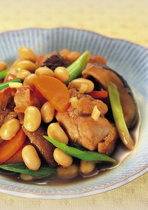 鶏肉と大豆の煮込み-レシピのメイン写真