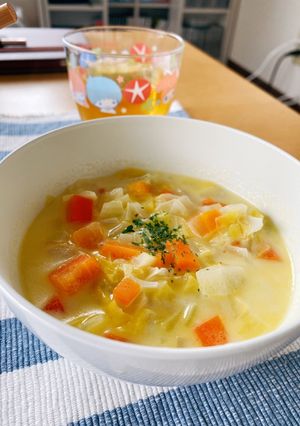 あった野菜で適当ミルクスープ-レシピのメイン写真