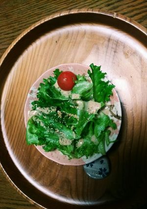 フリルレタスとミニトマトにゴマだれon☺-レシピのメイン写真
