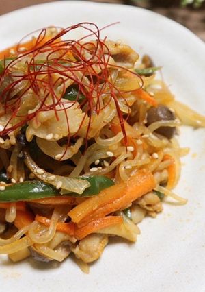 美味しくダイエット♡しらたきチャプチェ-レシピのメイン写真