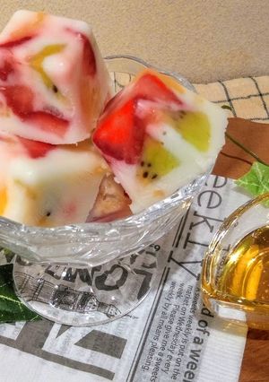 甘酒とヨーグルトのフルーツキューブアイス-レシピのメイン写真