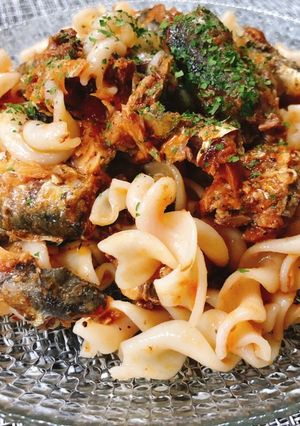 簡単！ショートパスタ イワシ缶-レシピのメイン写真