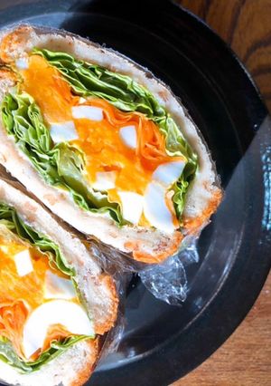 ライ麦食パンのわんぱくサンド-レシピのメイン写真