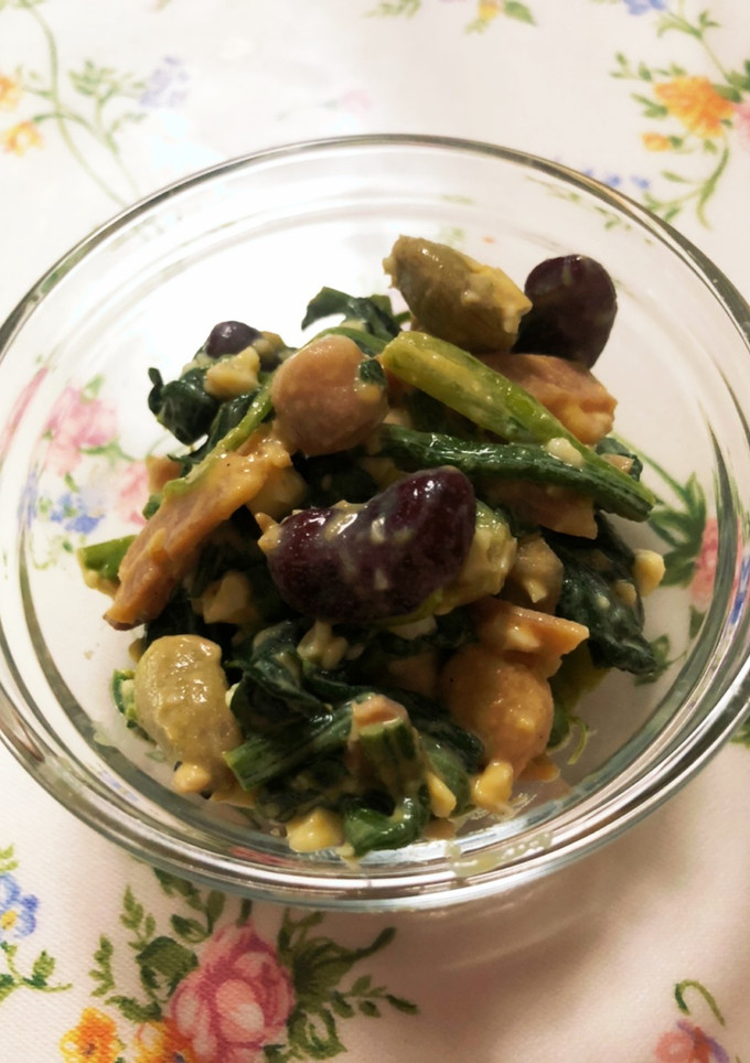 ほうれん草とお豆のたまごサラダ-レシピのメイン写真
