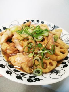 簡単!鶏もも肉とれんこんの甘辛炒め-レシピのメイン写真