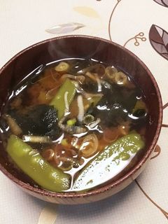 夫が好きなサヤエンドウのお味噌汁-レシピのメイン写真