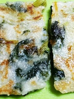 かき菜と新玉ねぎのチヂミ-レシピのメイン写真