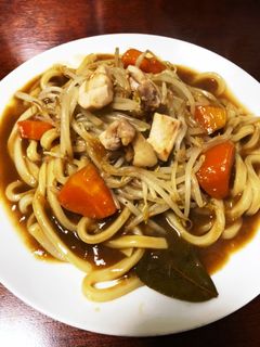 カレーうどん☆野菜炒めをトッピング-レシピのメイン写真
