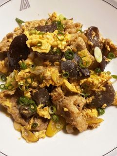 生キクラゲと豚肉の卵炒め(木須肉)-レシピのメイン写真
