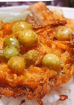 サクッサク！人参とグリンピースのかき揚げ-レシピのメイン写真