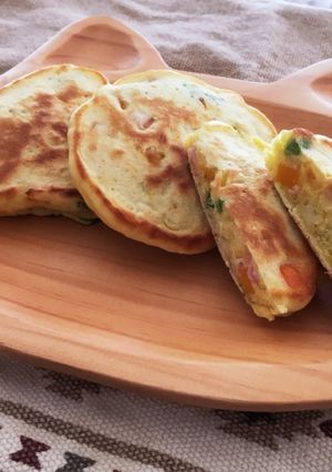 野菜たっぷり☆ケークサレ風パンケーキ-レシピのメイン写真