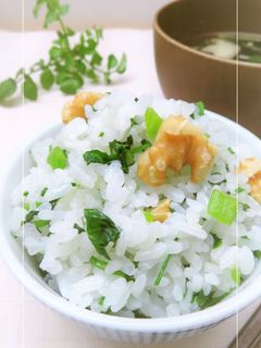 クレソン×胡桃の混ぜご飯-レシピのメイン写真