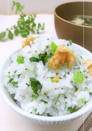クレソン×胡桃の混ぜご飯-レシピのメイン写真