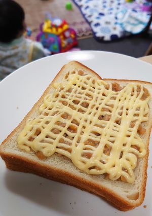 納豆とマヨと食パンだけ☆納豆トースト-レシピのメイン写真
