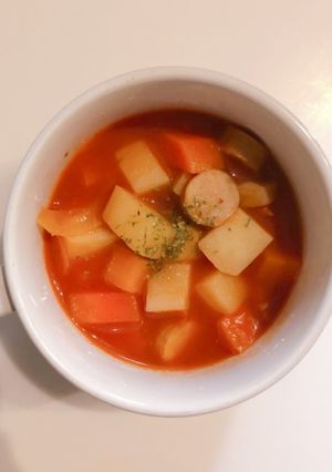 トマトジュースで♪簡単ミネストローネ-レシピのメイン写真