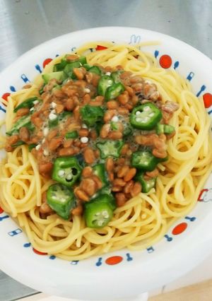 納豆オクラパスタ-レシピのメイン写真