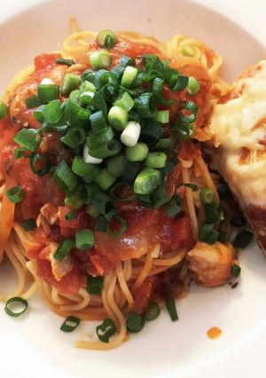 サバとトマトのパスタ-レシピのメイン写真