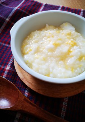 風邪にはこれ！食がススムたまごがゆ-レシピのメイン写真