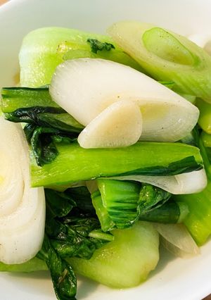 チンゲン菜とネギの青菜炒め-レシピのメイン写真