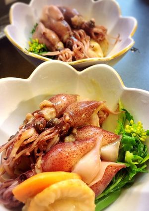 ホタルイカとベビーホタテの酢味噌和え-レシピのメイン写真