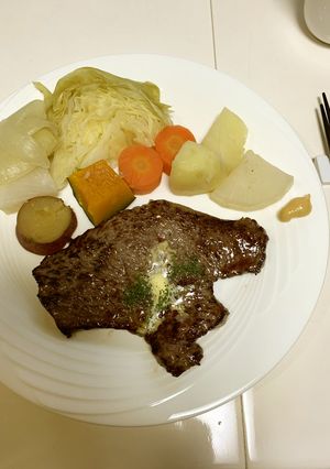 ステーキの付け合わせ（パナ電気圧力鍋）-レシピのメイン写真