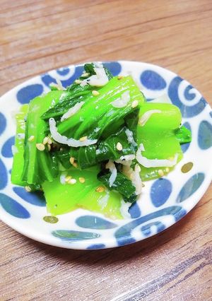簡単副菜☆チンゲン菜とじゃこの和風ナムル-レシピのメイン写真