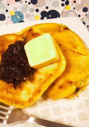 自宅待機レシピ!バナナと豆腐のパンケーキ-レシピのメイン写真