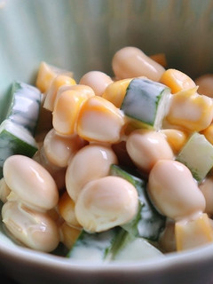 幼児食にも◎きゅうり・コーン・大豆サラダ-レシピのメイン写真