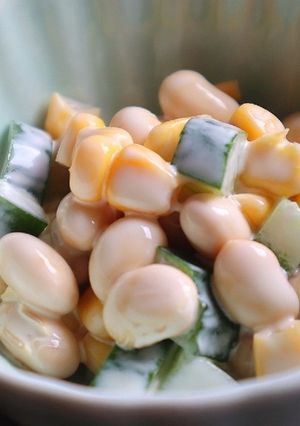 幼児食にも◎きゅうり・コーン・大豆サラダ-レシピのメイン写真