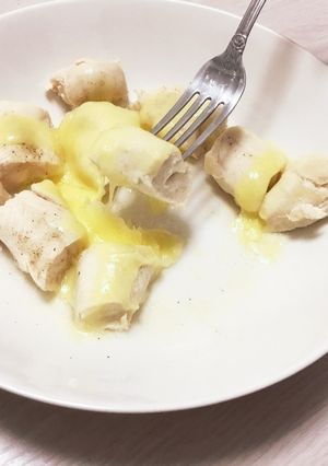 手軽に美味しく！チーズ乗せボイルササミ-レシピのメイン写真