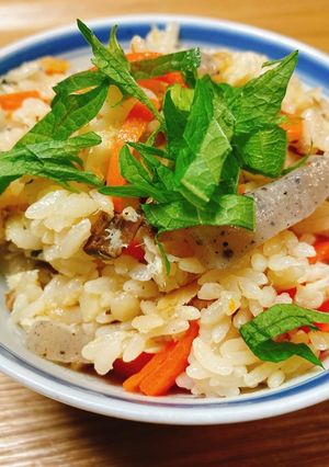 アジの炊き込みご飯-レシピのメイン写真