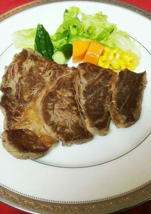 美味しいダイエット中のビーフステーキ♪-レシピのメイン写真