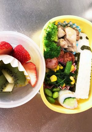 4歳児　お弁当　幼稚園　新幹線　電車好き-レシピのメイン写真