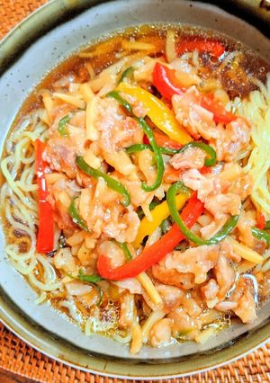 青椒肉絲ラーメン-レシピのメイン写真